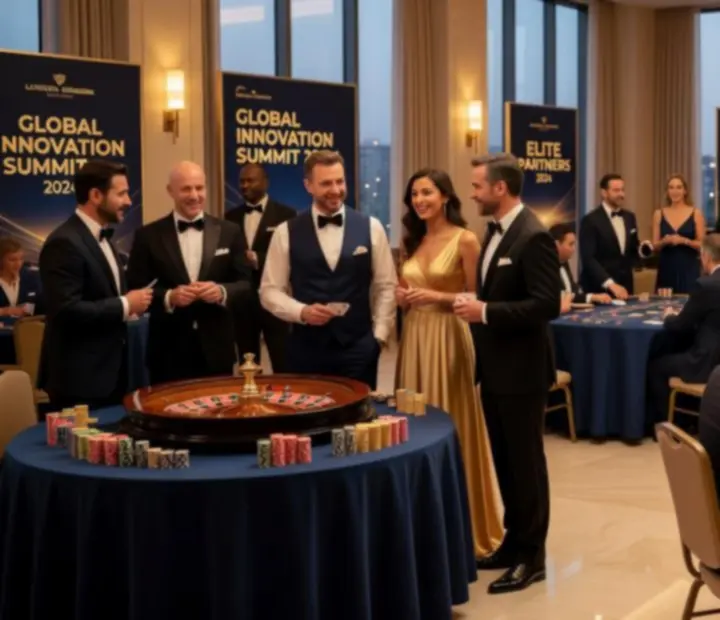 Elegancki event casino i wieczór pokerowy organizowany przez BUILDING PROFESSIONAL COMPANY BYDLINO II