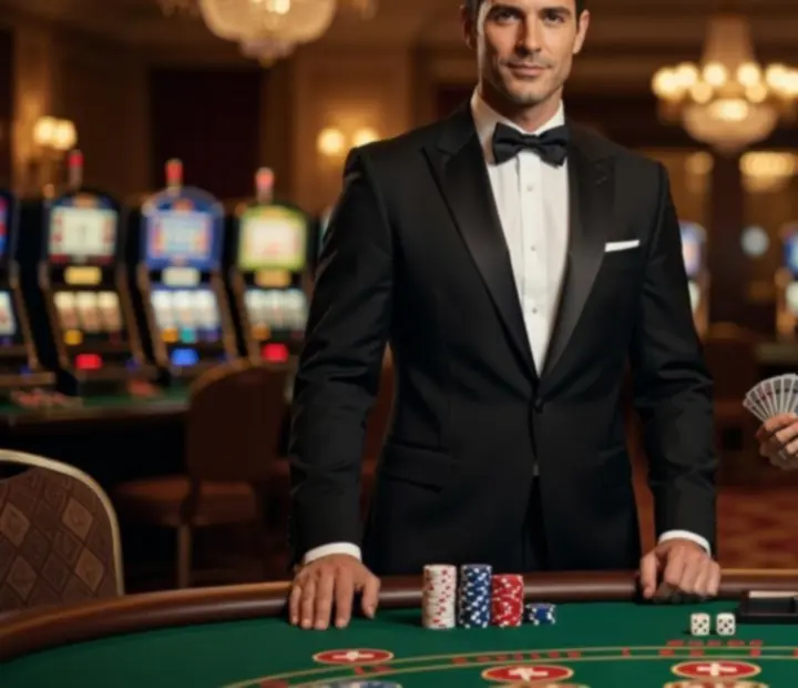 Profesjonalni prowadzący stoły casino podczas eventu BUILDING PROFESSIONAL COMPANY BYDLINO II